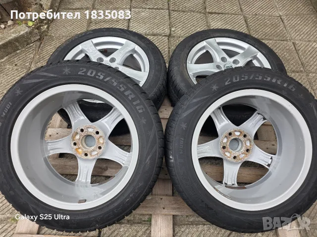 Лети джанти 16ки 5х108 Borbet + зимни гуми 205/55/16 RoadX, снимка 9 - Гуми и джанти - 56246312