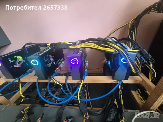 GPU риг 4× RTX 5060 Ti 16GB – 64GB VRAM, i5-12400F, NVMe, почти нов, снимка 3 - Геймърски - 55923174
