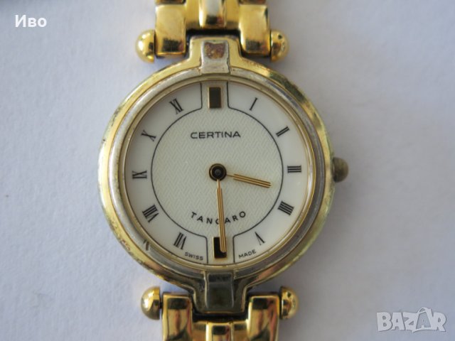 Дамски ретро часовник Certina Tangaro Quartz, позлатен, снимка 4 - Дамски - 44635734