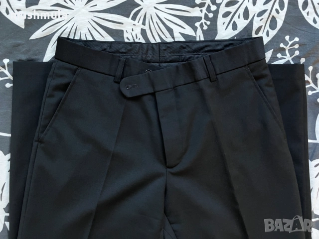 Черен костюм вискоза Andrews 48/M - обличан веднъж, снимка 8 - Костюми - 53288866