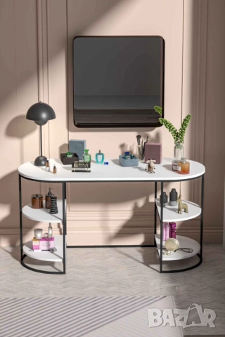 Тоалетка за грим / Тоалетка за спалня / Маса за грим, снимка 5 - Етажерки - 52211351