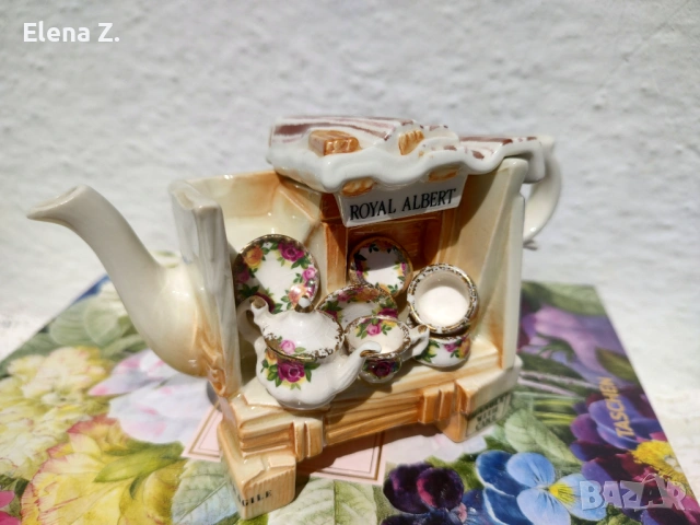 Royal Albert Old Country Roses Cardew - рядък колекционерски чайник