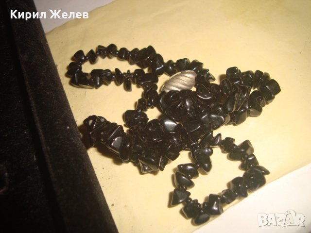 ЧЕРЕН АМЕТИСТ СТАРО РЯДКО СКЪПОЦЕННО ГЕРДАНЧЕ 24357, снимка 4 - Колиета, медальони, синджири - 33953296