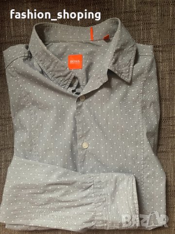 Мъжка риза Orange Boss, размер М, снимка 10 - Ризи - 34486831