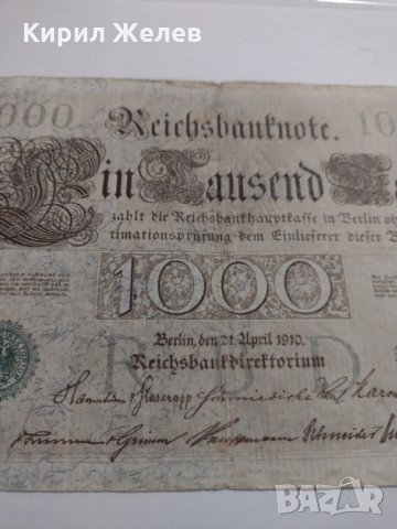 Райх банкнота - Германия - 1000 марки/ 1910 година - 17897, снимка 4 - Нумизматика и бонистика - 31019943