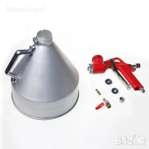 Пневматичен пистолет за пръскане с резервоар 1,5 галона с алуминиева чаша, снимка 4 - Други инструменти - 53263561