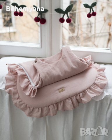 Babyly ленено чувалче 70 см 2 тог – розово