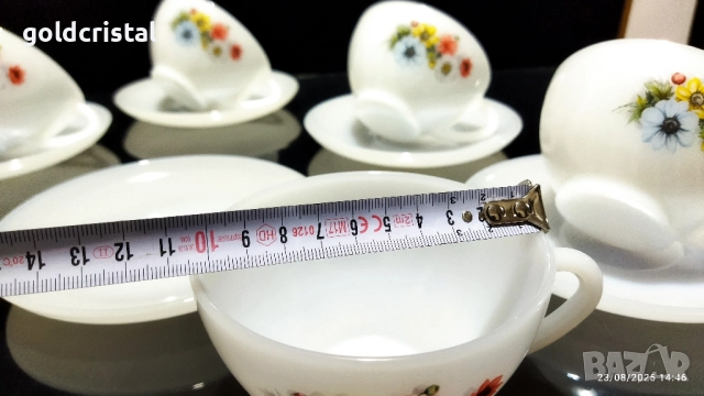 френски аркопал големи чаши за чай кафе , снимка 6 - Антикварни и старинни предмети - 51483090