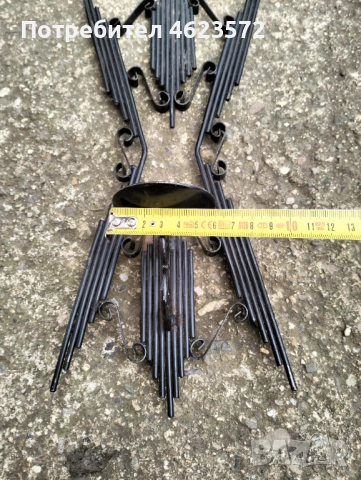 Стенен железен свещник, снимка 5 - Антикварни и старинни предмети - 52662079