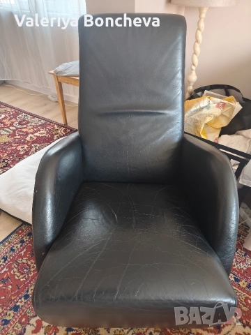 кожено кресло, снимка 4 - Дивани и мека мебел - 52934891