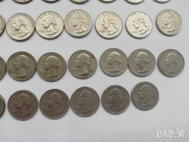 голям лот от 31 монети от 1/4 долар от различни години, снимка 3 - Нумизматика и бонистика - 48501644