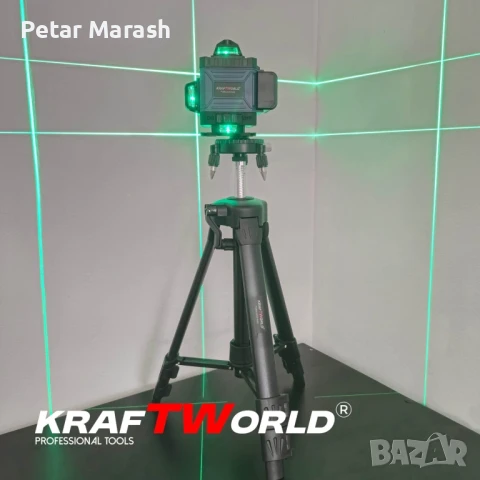 Акумулаторен комплект KraftWorld 5в1 – Лазерен Нивелир, Гайковерт – Винтоверт, Перфоратор, Ъглошлайф, снимка 4 - Винтоверти - 51051114