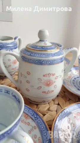 Китайски порцеланов сервиз за чай , снимка 3 - Сервизи - 49302926