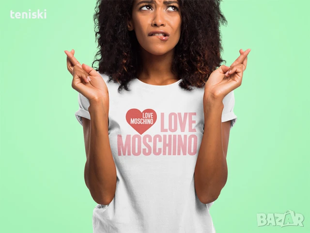  Дамска тениска Love Moschino принт 10 модела и всички размери , снимка 11 - Тениски - 28598783
