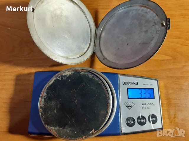 Стара сребърна пудриера, снимка 12 - Антикварни и старинни предмети - 31099153