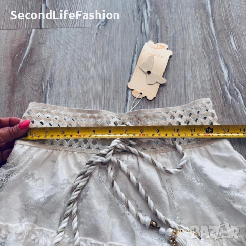 Azara Paris дамска бяла пола къса нова с етикет , снимка 6 - Поли - 54173568