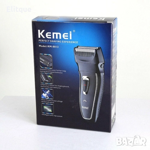 Тример за мъже Kemei KM-8013 с миеща се глава, Черен, снимка 4 - Тримери - 52832122