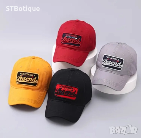🧢 Стилна бейзболна шапка с 3D бродерия „LEGEND“ – от STBoutique, снимка 5 - Шапки - 52179592