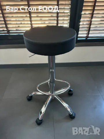 Бар стол на колелца Kiev хром + доставка и 2г гаранция