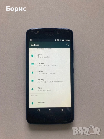 Motorola Moto E4, отличен, снимка 6 - Motorola - 54261258