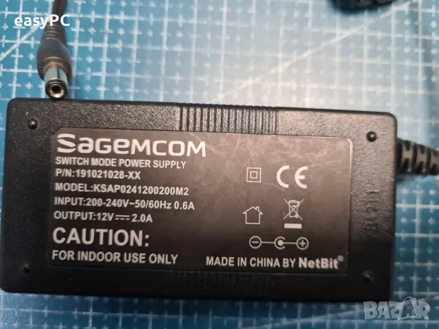 Оригинален захранващ адаптер SAGEMCOM  12V 2.0A , снимка 8 - Друга електроника - 49298897