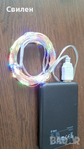 Украса led лампички с USB захранване (от преносима батерия, телефон, телевизор и др.), снимка 4 - Други - 38768838