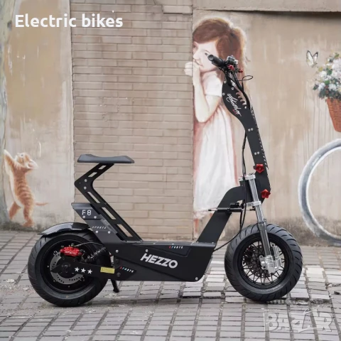 HEZZO F8 – Електрическа тротинетка 10000W, 150 км пробег, 100 км/ч, снимка 6 - Велосипеди - 50940243