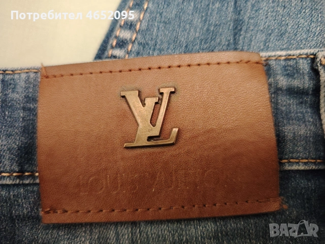 Нови Къси Дамски дънки 3/4-ти Louis vuitton, снимка 3 - Дънки - 53882772