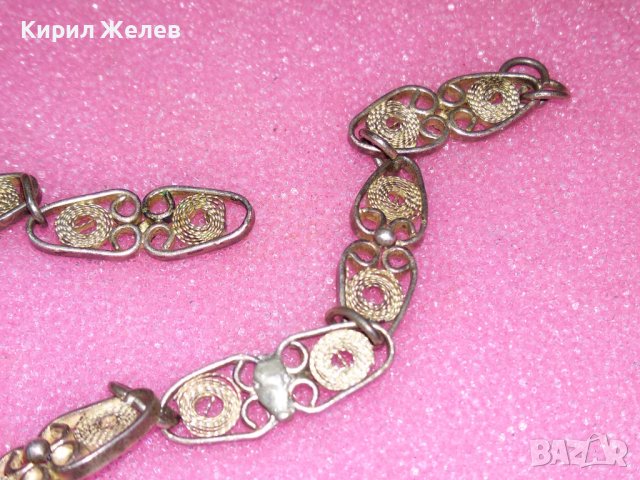 СТАРИННА СРЕБЪРНА ГРИВНА ФИЛИГРАННО СРЕБРО ВИСОКА ПРОБА РЪЧНА МАЙСТОРСКА РЕТРО ИЗРАБОТКА 41950, снимка 8 - Антикварни и старинни предмети - 44393999