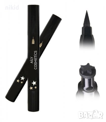 2 в 1 Очна линия с печат сърце звезда цвете двустранна Stamp Tattoos, снимка 5 - Декоративна козметика - 37563171