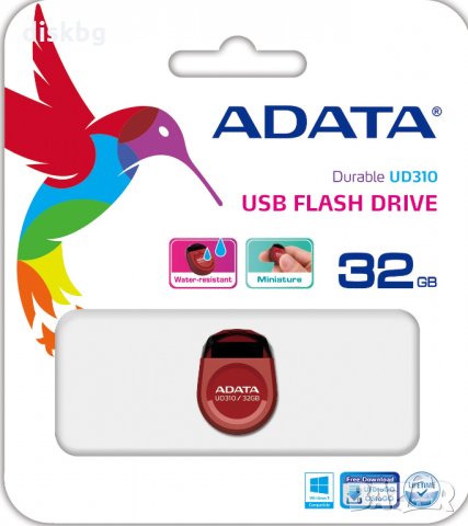 USB 32GB Flash памет ADATA UD310 mini - нови флаш памети, запечатани, снимка 2 - USB Flash памети - 24449941