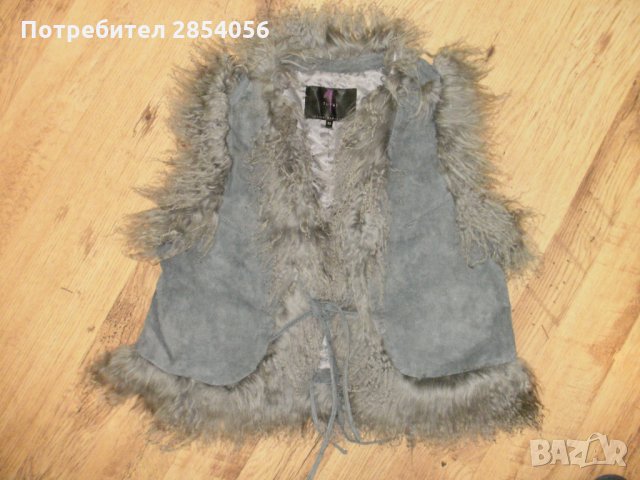 дамски, елеци естествен велур и косъм М и L/XL, снимка 3 - Елеци - 31851762