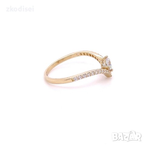 Златен дамски пръстен 1,71гр. размер:56 14кр. проба:585 модел:21928-4, снимка 2 - Пръстени - 44279075