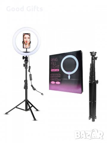 ЛЕД СЕЛФИ РИНГ ЛАМПА ЗА СНИМКИ И ВИДЕО, снимка 2 - Светкавици, студийно осветление - 35488366