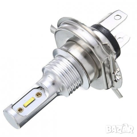 H4 ЛЕД Крушки за автомобил H4 LED Крушка за кола Х4 Без вентилатор, Бяла светлина. ХАШ 4, H4, H7, снимка 7 - Аксесоари и консумативи - 40054266
