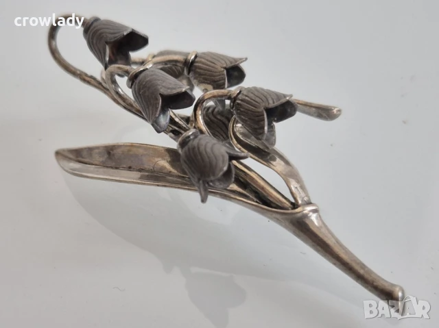 Цвете Красива сребърна момина сълза ръчна авторска изработка 2