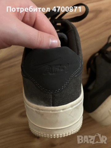 Air force one дамски обувки сив велур, снимка 4 - Маратонки - 54079234