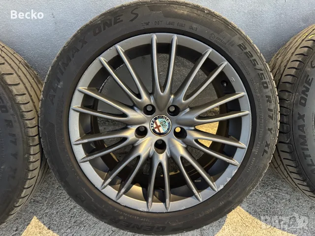 Лети джанти Alfa Romeo 17 5x110, снимка 5 - Гуми и джанти - 56024444