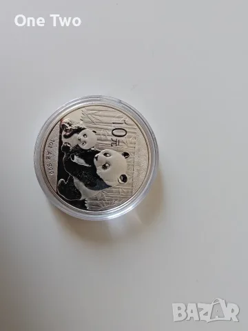Сребърна монета, 1 oz Китайска панда 2012, 99.9% сребро, снимка 4 - Нумизматика и бонистика - 56208311