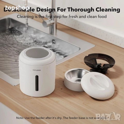 Нова PETLIBRO Автоматична хранилка за котки и кучета 5 литра с 5G WiFi с времеви режим и сензор ..., снимка 8 - За кучета - 51637915