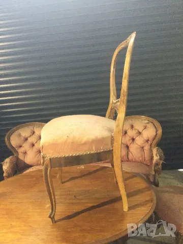 Гарнитура - канапе, 6 стола и маса. Викторианска., снимка 5 - Антикварни и старинни предмети - 50046280