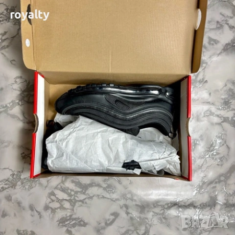 Nike Air Max 97 Triple Black Нови Мъжки Черни Маратонки Найк 40-45 Номер с Кутия , снимка 3 - Маратонки - 54314452