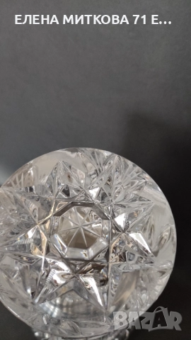 Масивна и голяма кристална ваза, снимка 9 - Вази - 52497775