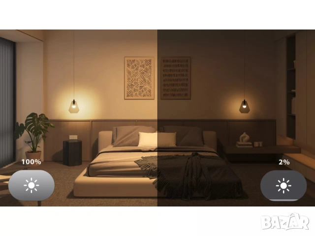 Комплект Philips Hue Essential A19 умни крушки  с Bridge или без, снимка 7 - Крушки - 53941114