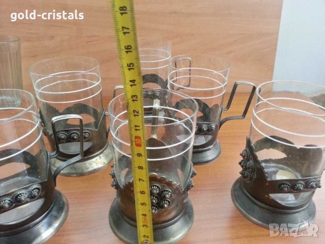 ретро руски стакани подстакани филигран, снимка 8 - Антикварни и старинни предмети - 27240259