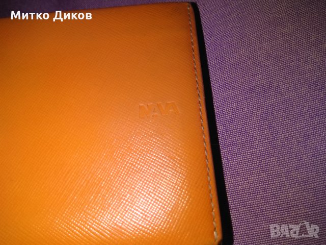 Нава Вера Пеле портфейл естествена кожа 130х90мм, снимка 2 - Портфейли, портмонета - 32014862