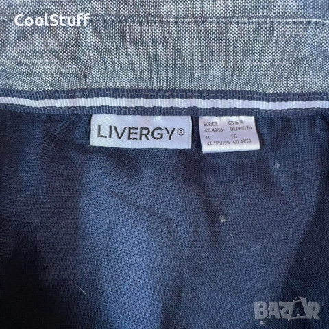 Мъжка Ленена Риза Livergy Размер 4XL, снимка 3 - Ризи - 53933232