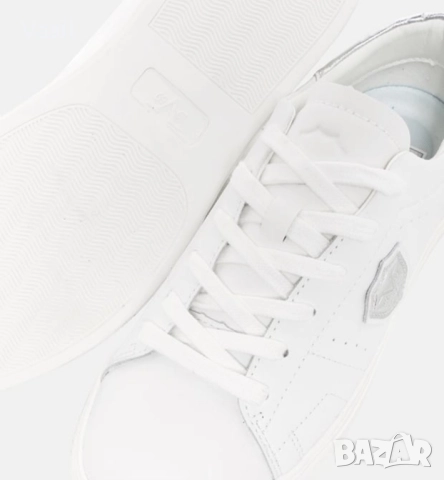 19V69 ITALIA бели ниски маратонки кожа 42 р-р, снимка 3 - Маратонки - 52425318