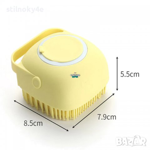 Силиконова четка за куче с пълнител за вчесване, масаж и баня Четки за домашни любимци Кучешка четка, снимка 6 - За кучета - 39234842