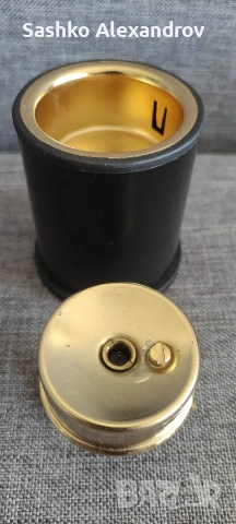 Ретро настолна запалка с позлатен механизъм и маркировка К , снимка 4 - Запалки - 54240087